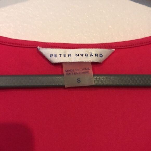 Peter Nygard Bright Pink Tiered Ruffle Hem Dress small spot on back as pictured - Picture 4 of 8